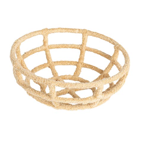 Round Cotton-Wrapped Decorative Bowl