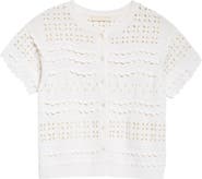 Ulla Johnson Abriana Eyelet Scallop Trim Cardigan