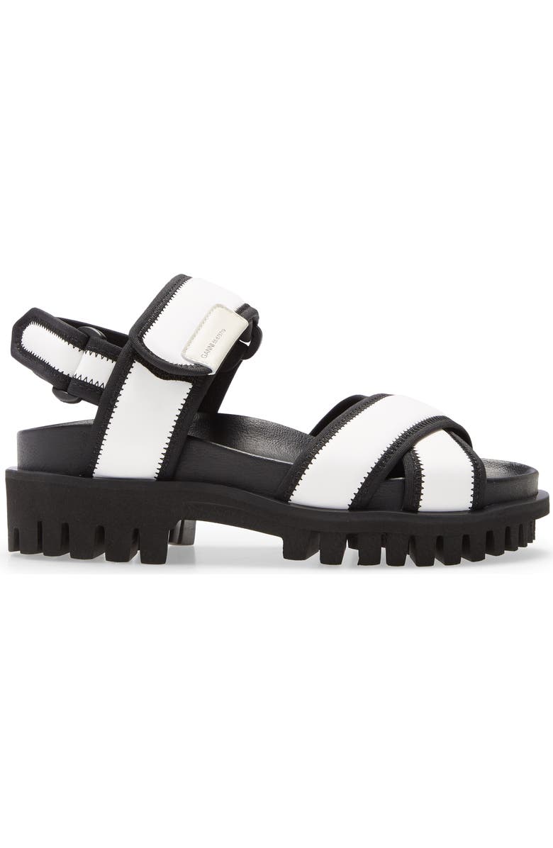 Ganni Quarter Strap Sandal, Alternate, color,