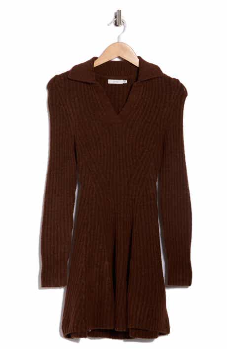 Lush Long Sleeve Ribbed Sweater Dress