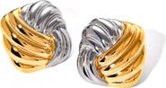Outofoffice Two Tone Modern Earring