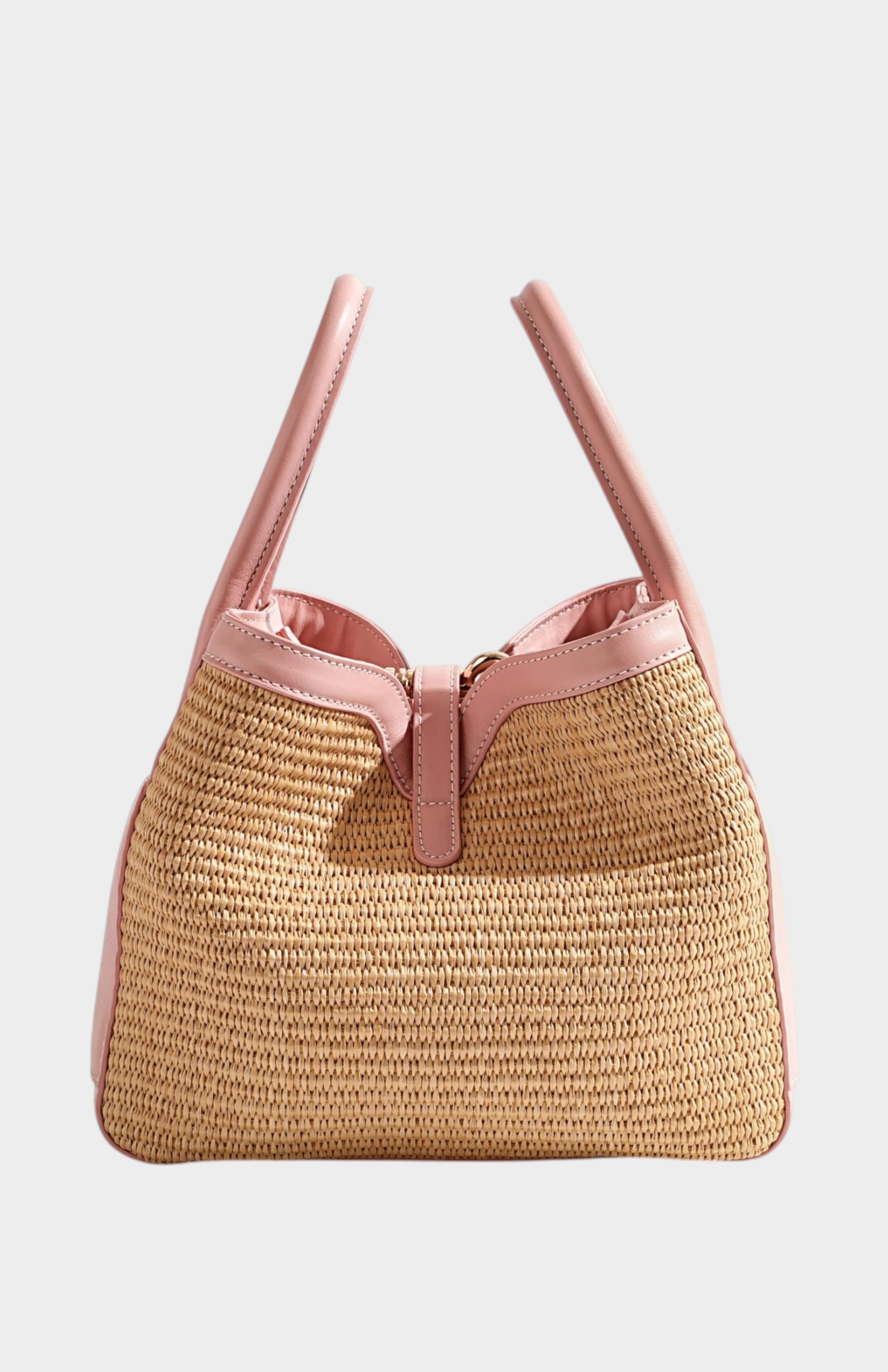 Cotswolds Raffia and Nappa Leather Crossbody Bag, Alternate, color, Sakura