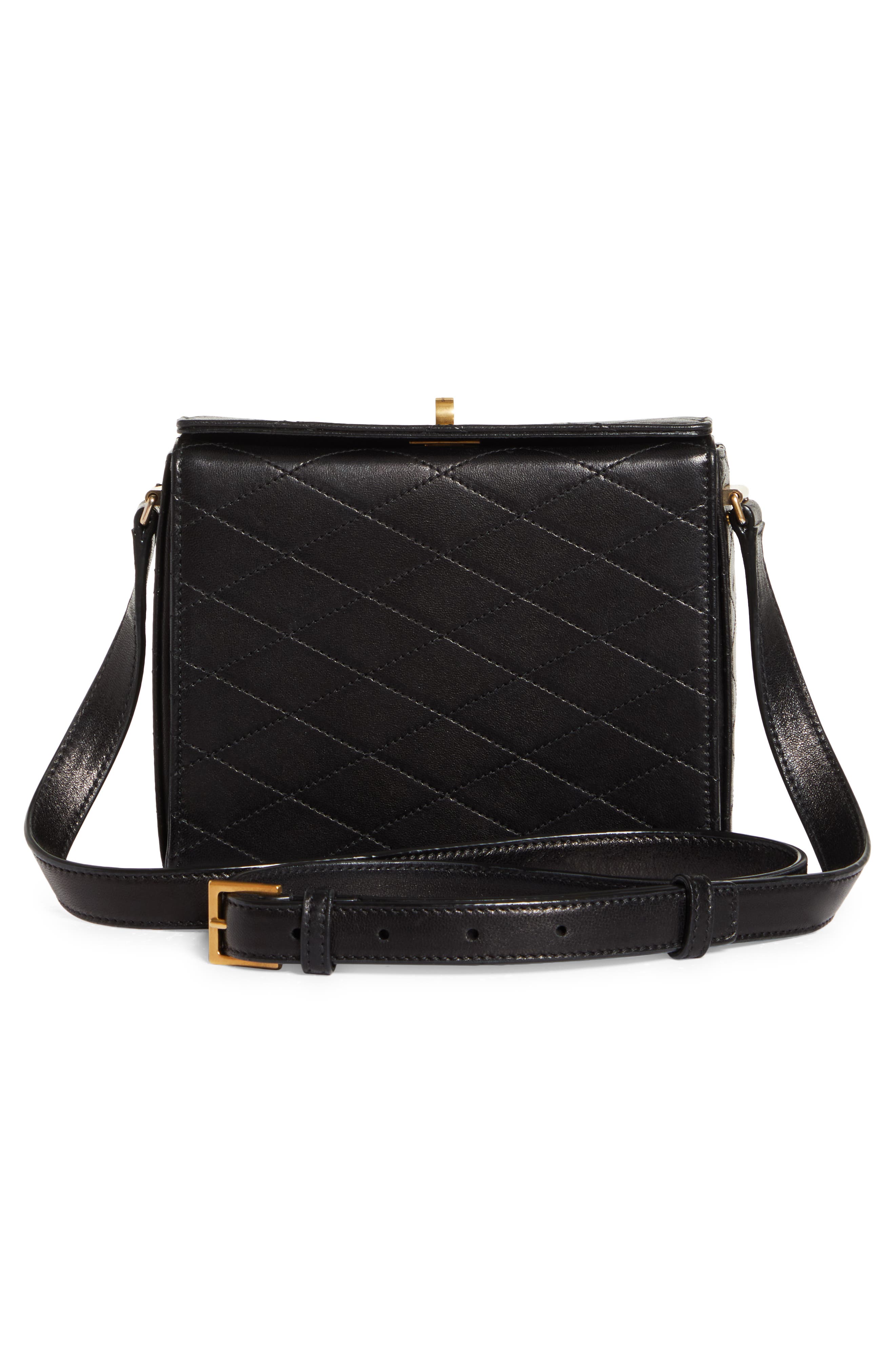 Saint Laurent Mini Square Quilted Leather Crossbody Bag, Alternate, color, 