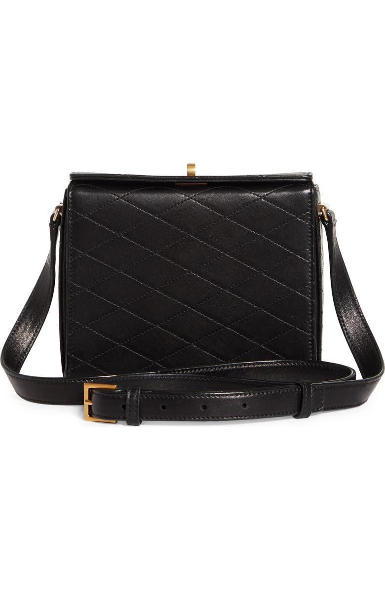 Saint Laurent Mini Square Quilted Leather Crossbody Bag, Alternate, color,