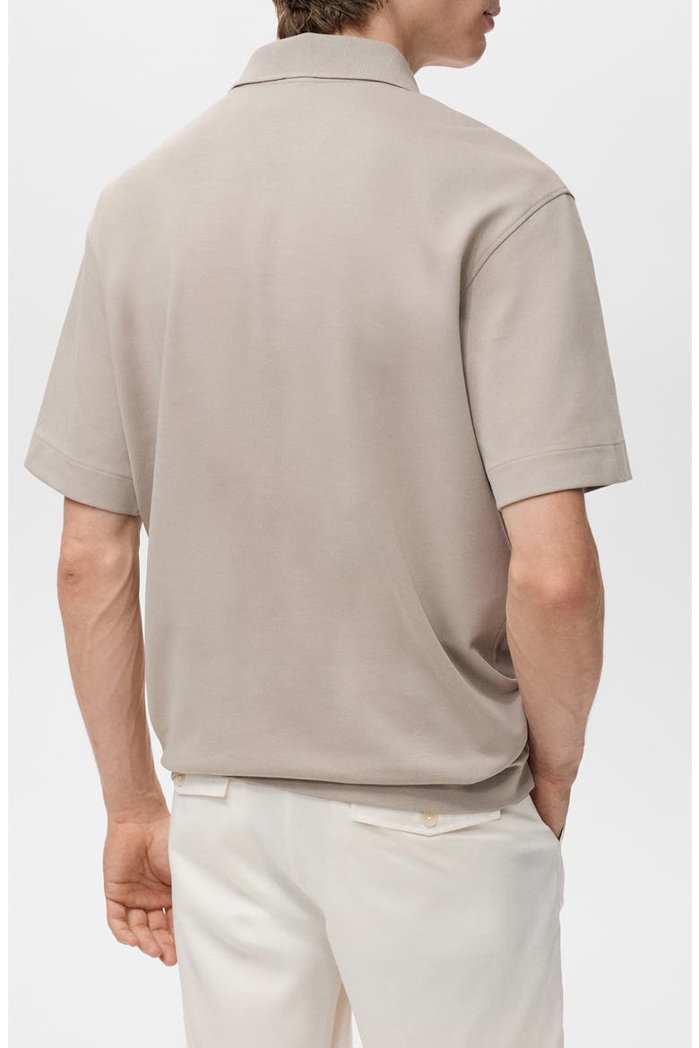 Relaxed Fit Cotton Blend Polo, Alternate, color, LIGHT/ PASTEL GREY