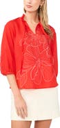 Vince Camuto Embroidered Top