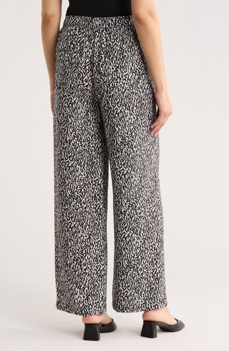 DKNY Pull-On Straight Leg Pants, Alternate, color, Logo Ikat