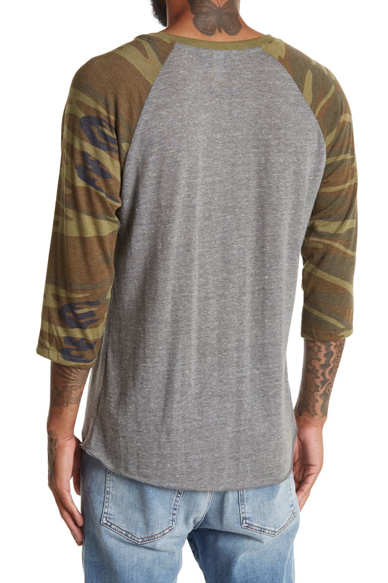 Print Baseball T-Shirt, Alternate, color, ECO GREY/ CAMO