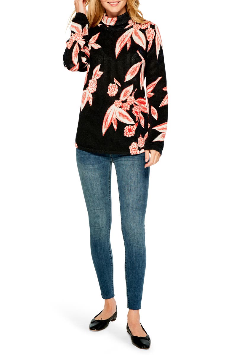 NIC+ZOE Blooming Tundra Turtleneck Sweater, Alternate, color, 