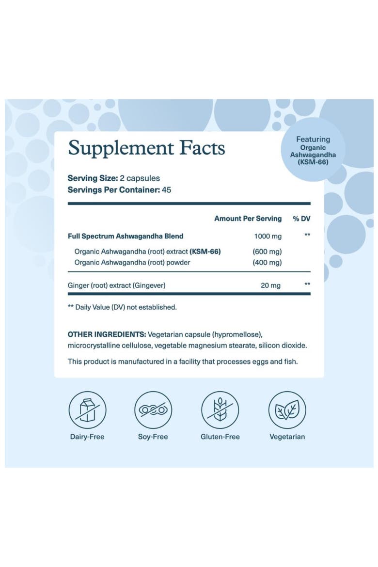 Ashwagandha 1000 mg Stress Support Supplement 90 Vegetarian Capsules, Alternate, color, None