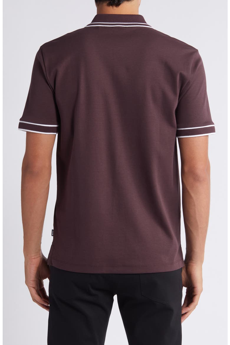 Parlay Tipped Cotton Polo, Alternate, color, OPEN RED