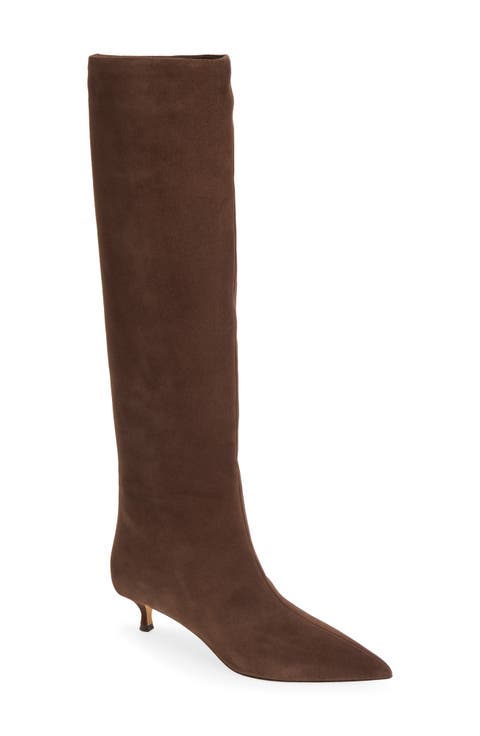 Babouche Kitten Heel Knee High Boot (Nordstrom Exclusive)