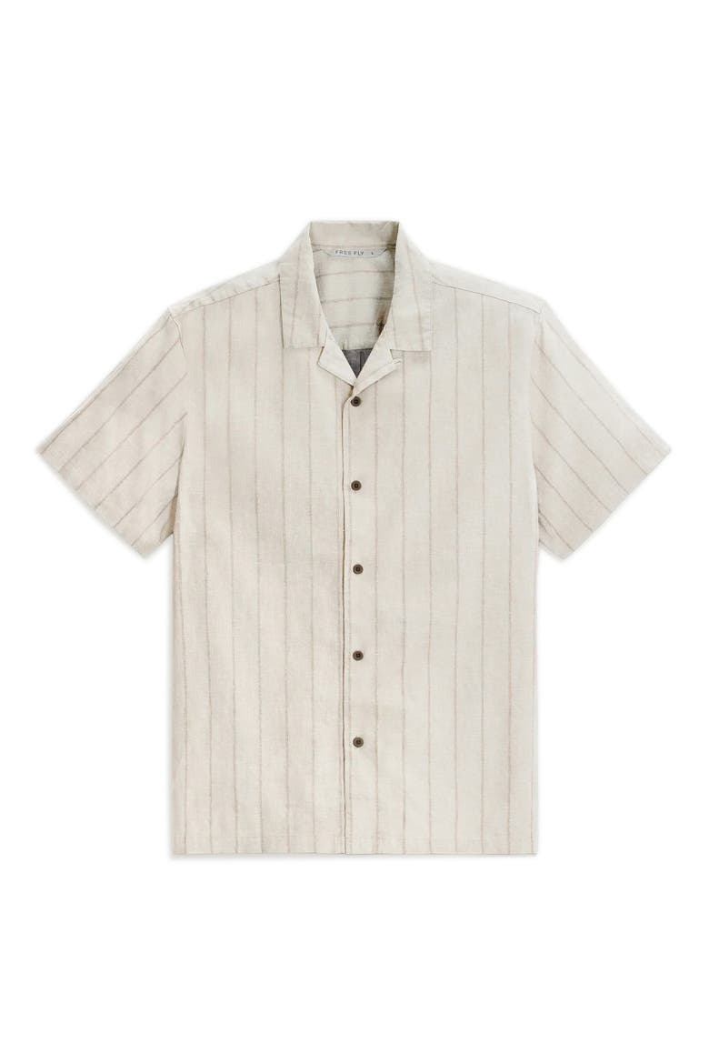 Sullivans Camp Shirt, Alternate, color, DASH VERTICAL STRIPE SEA SALT