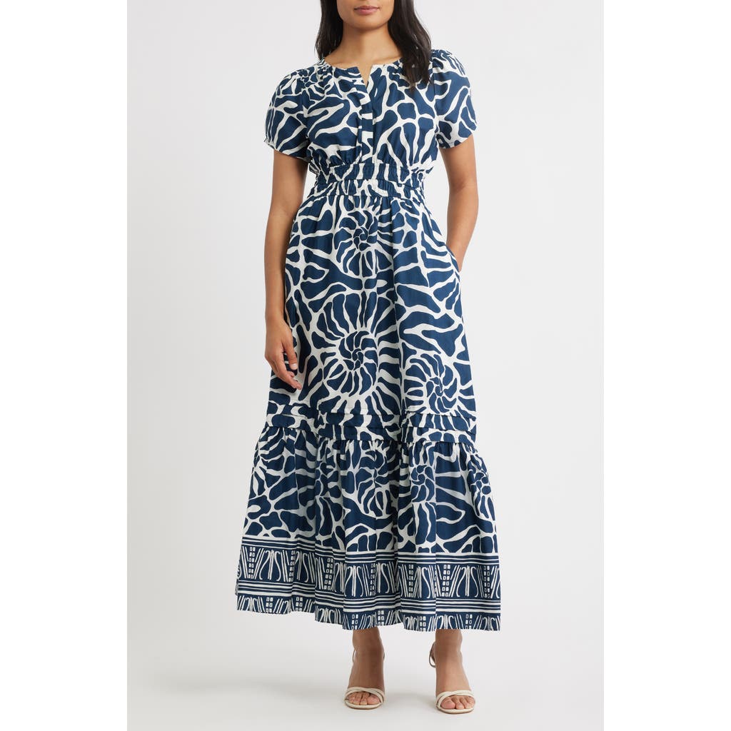 halogen(r) Allover Print A-Line Dress in Delft  product