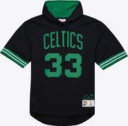 Mitchell & Ness Men's Mitchell & Ness Larry Bird Black Boston Celtics Mesh Name & Number Short Sleeve Hoodie