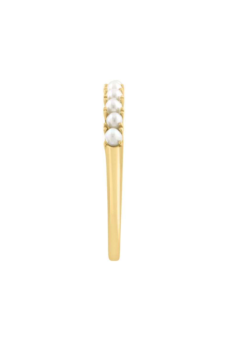14K Yellow Gold Cultured Freshwater Pearl Stackable Ring, Alternate, color, WHITE