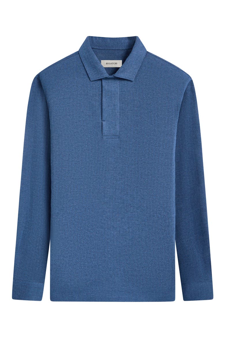 Long Sleeve Cotton Blend Polo, Alternate, color, TEAL