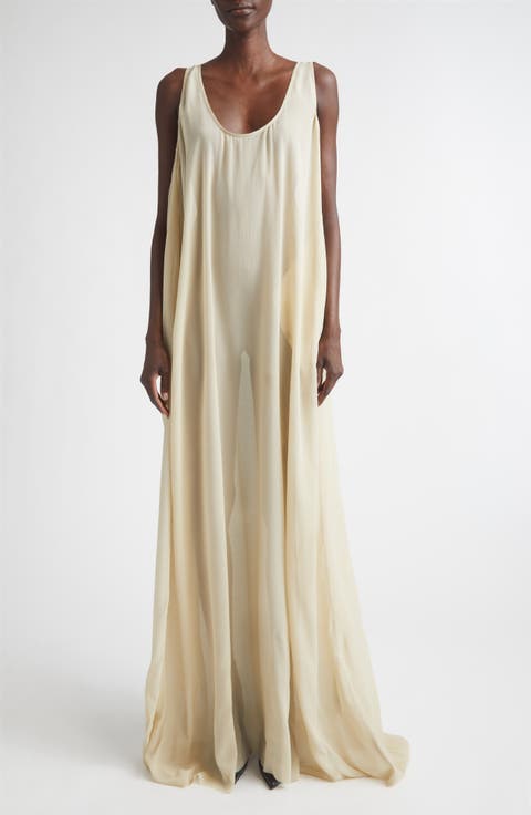 Temple Abito Silk Georgette Tank Gown
