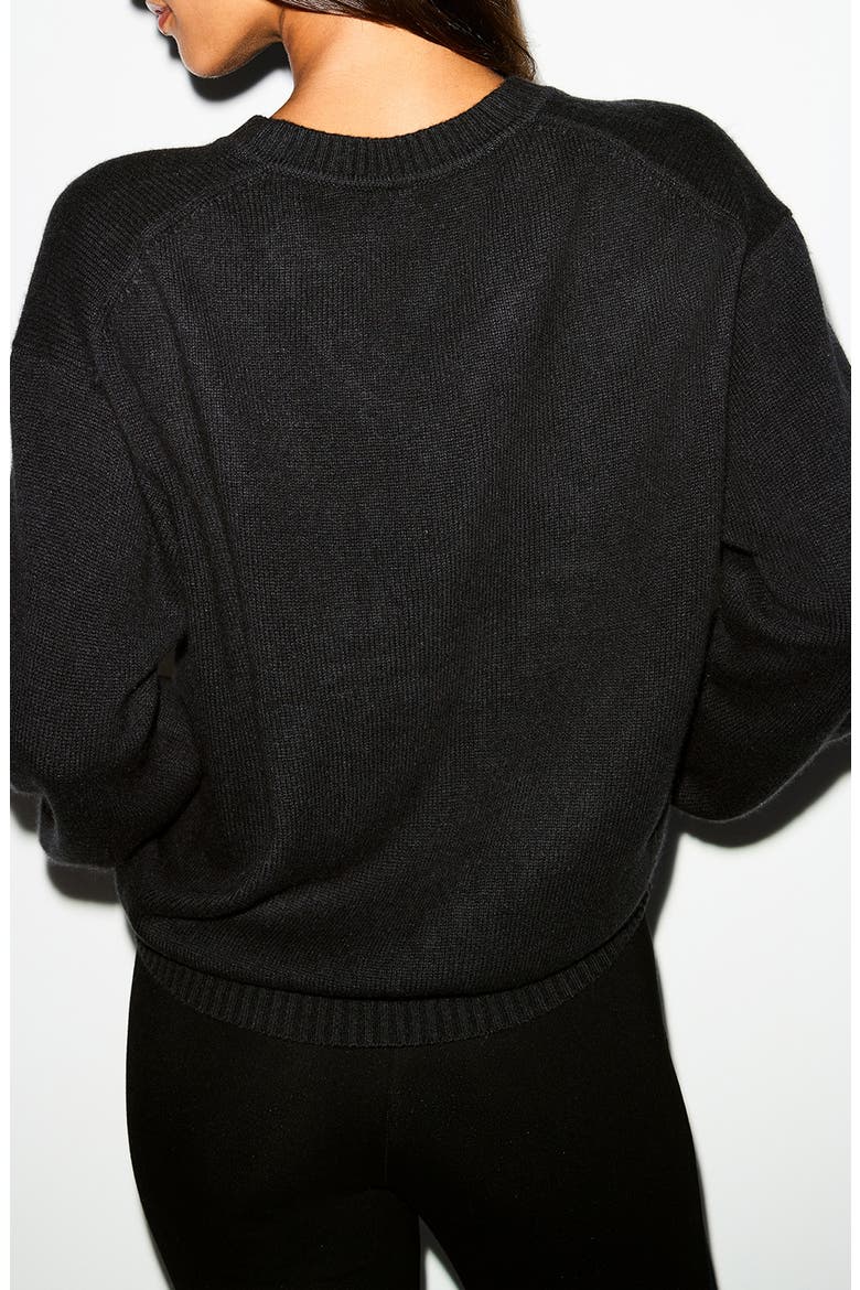 Oversize V-Neck Sweater, Alternate, color, ONYX