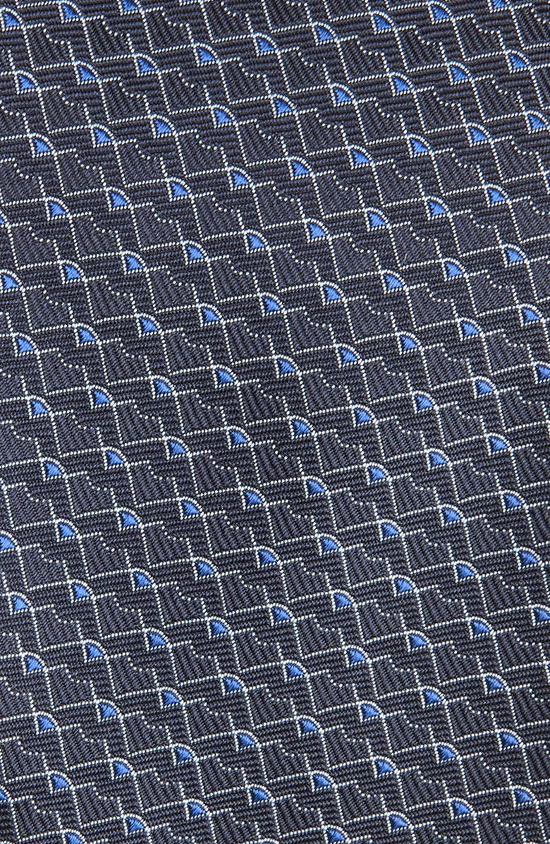 Canali Geometric Silk Tie, Alternate, color, Blue