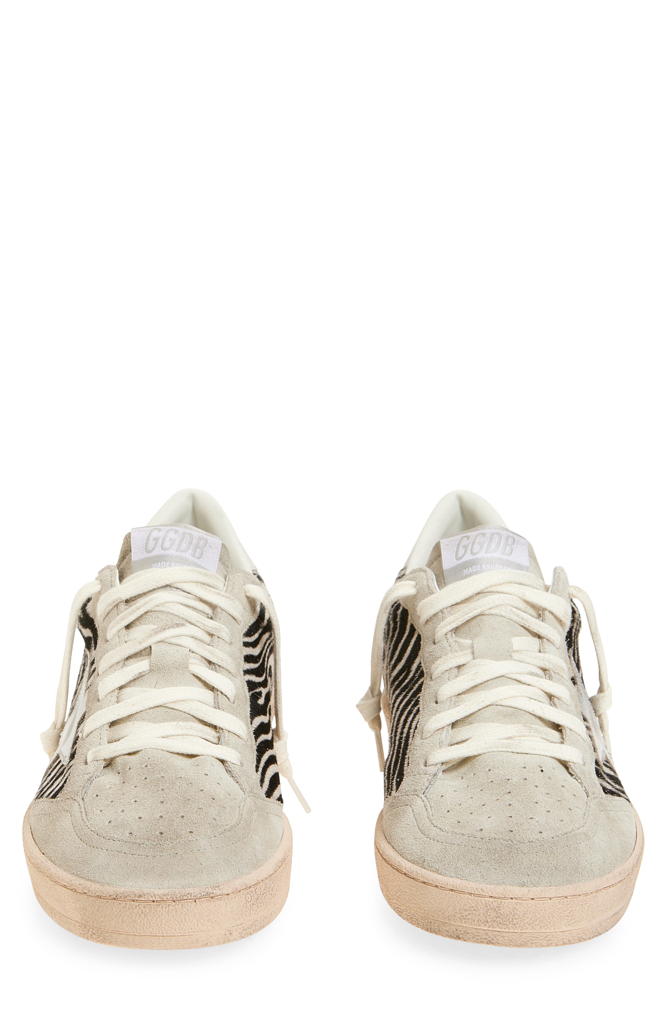 Golden Goose Ball Star Genuine Calf Hair Sneaker, Alternate, color, Zebra