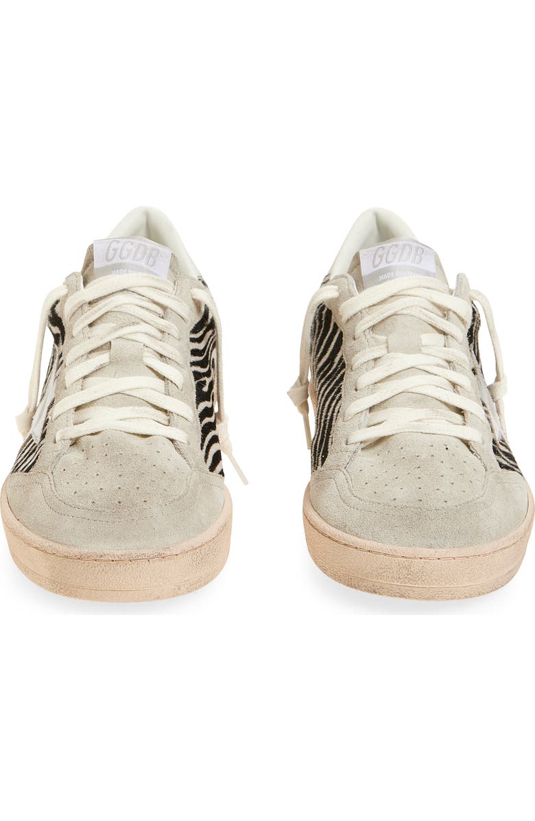 Golden Goose Ball Star Genuine Calf Hair Sneaker, Alternate, color, Zebra