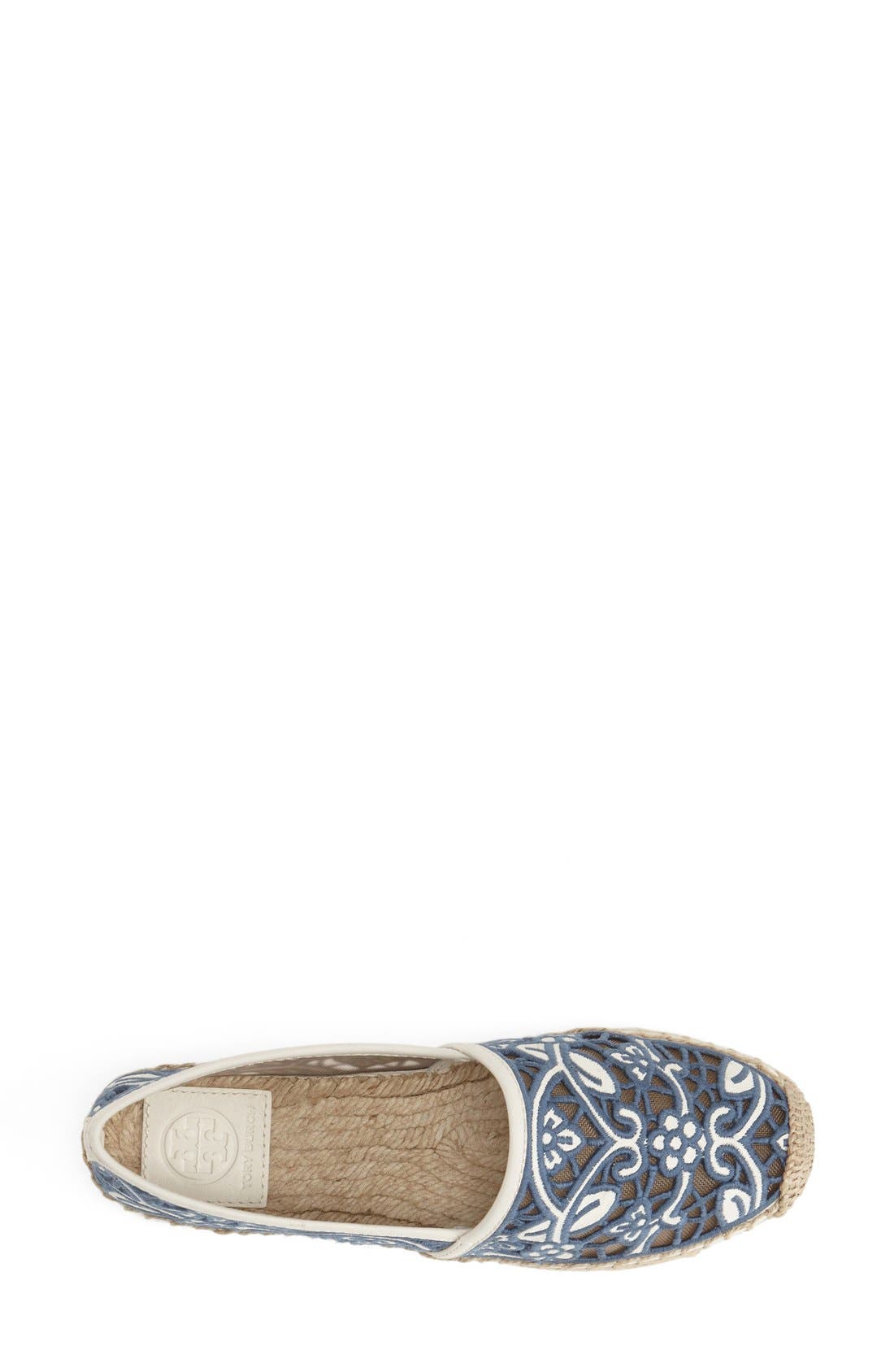'Lucia' Lace Espadrille Flat, Alternate, color, IVORY