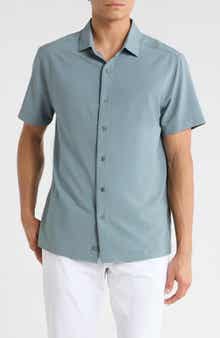 Seersucker Short Sleeve Button-Up Shirt