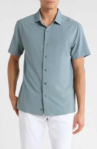 Seersucker Short Sleeve Button-Up Shirt
