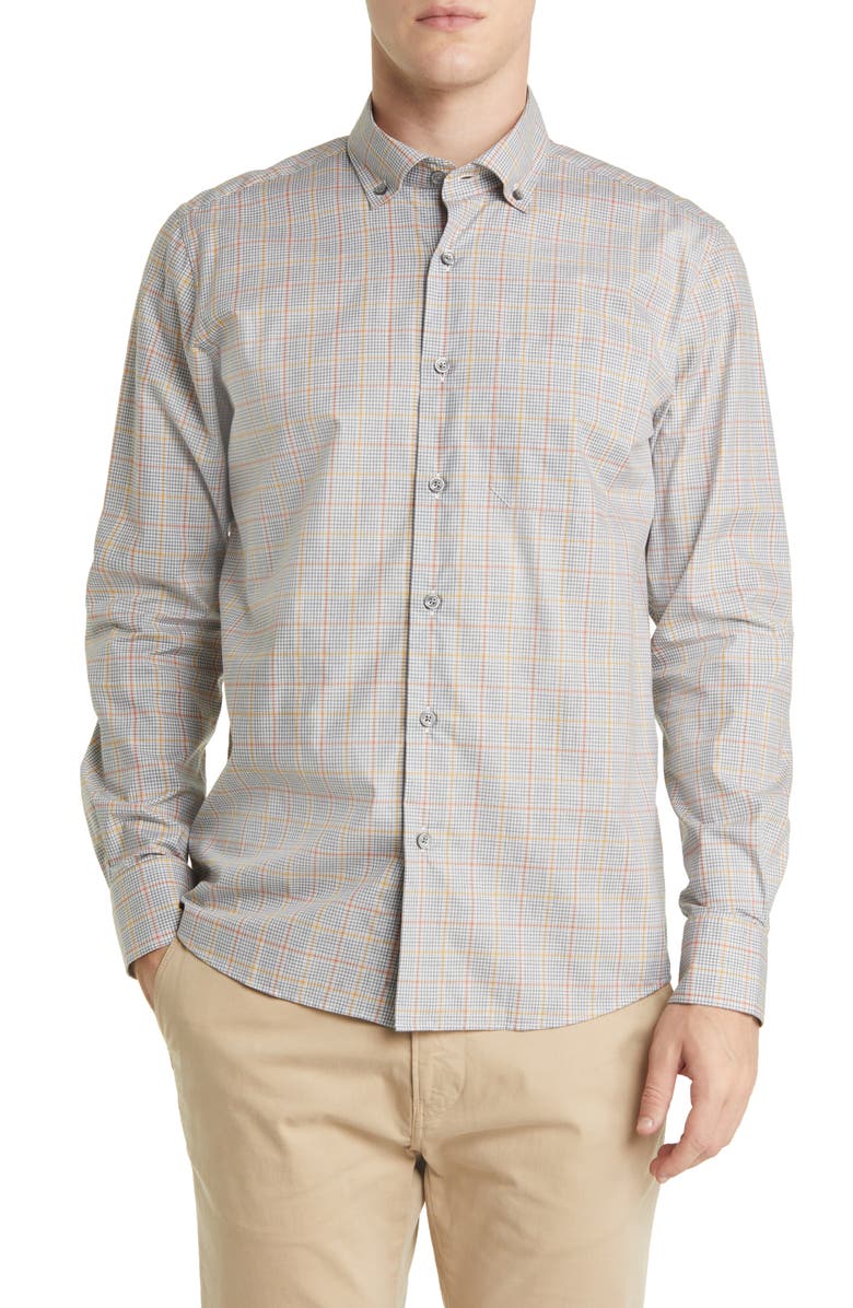 Scott Barber Check Button-Down Shirt, Main, color,