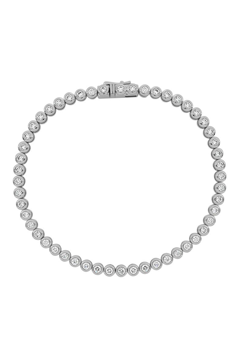 Men's Diamond Tennis Bracelet, Main, color, 18K WHITE GOLD