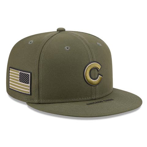 Men's New Era  Olive Chicago Cubs 2026 Armed Forces Day 9FIFTY Snapback Hat