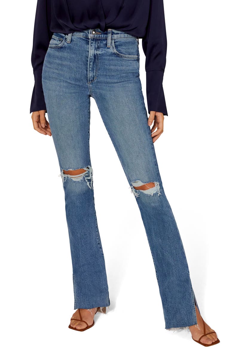 Favorite Daughter Valentina Tower High Rise Ripped Stretch Split Hem Jeans, Main, color, 