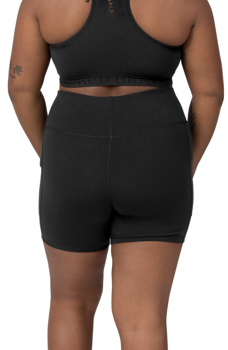 Kindred Bravely Stevie Active Postpartum Bike Short, Alternate, color, Black