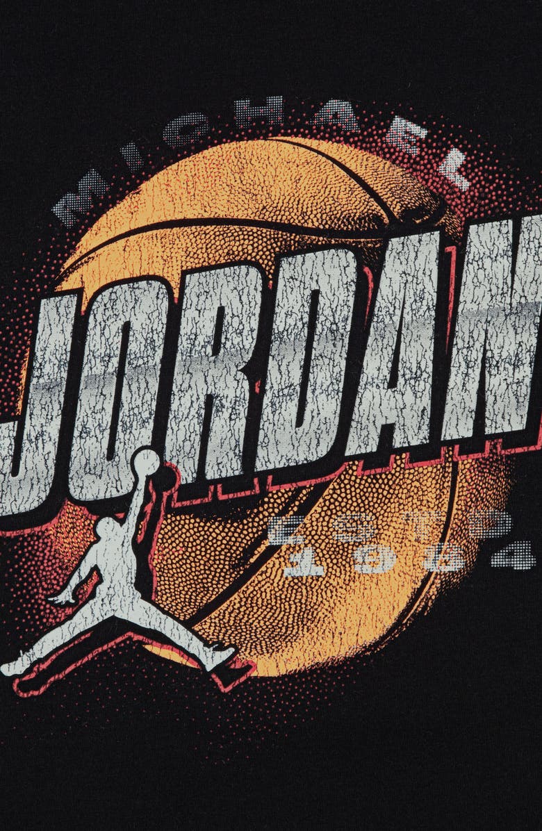 Jordan Kids' Distressed Chrome T-Shirt, Alternate, color, Black