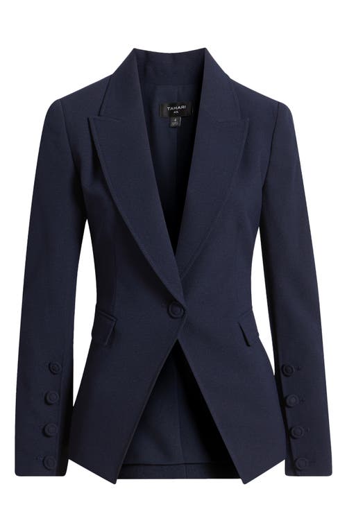 Tahari Asl One-button Blazer In Deep Navy