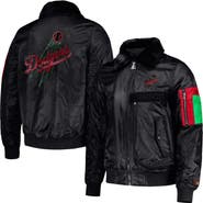 STARTER Men's Starter x Ty Mopkins Black Los Angeles Dodgers Black History Month Satin Full-Zip Jacket