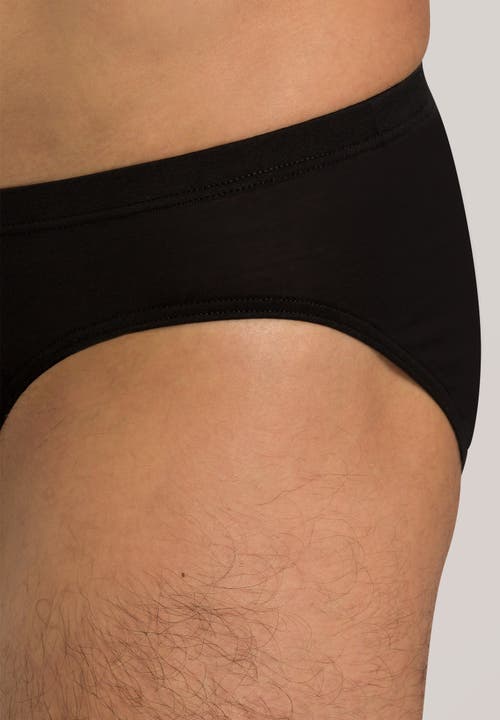Hanro Cotton Sporty Three-quarter Briefs In Black