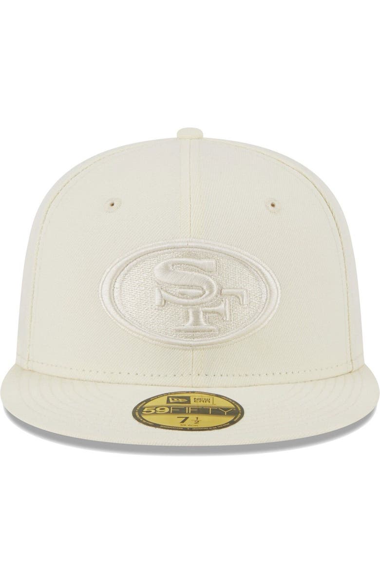 New Era Men's New Era Cream San Francisco 49ers Color Pack 59FIFTY Fitted Hat, Alternate, color,