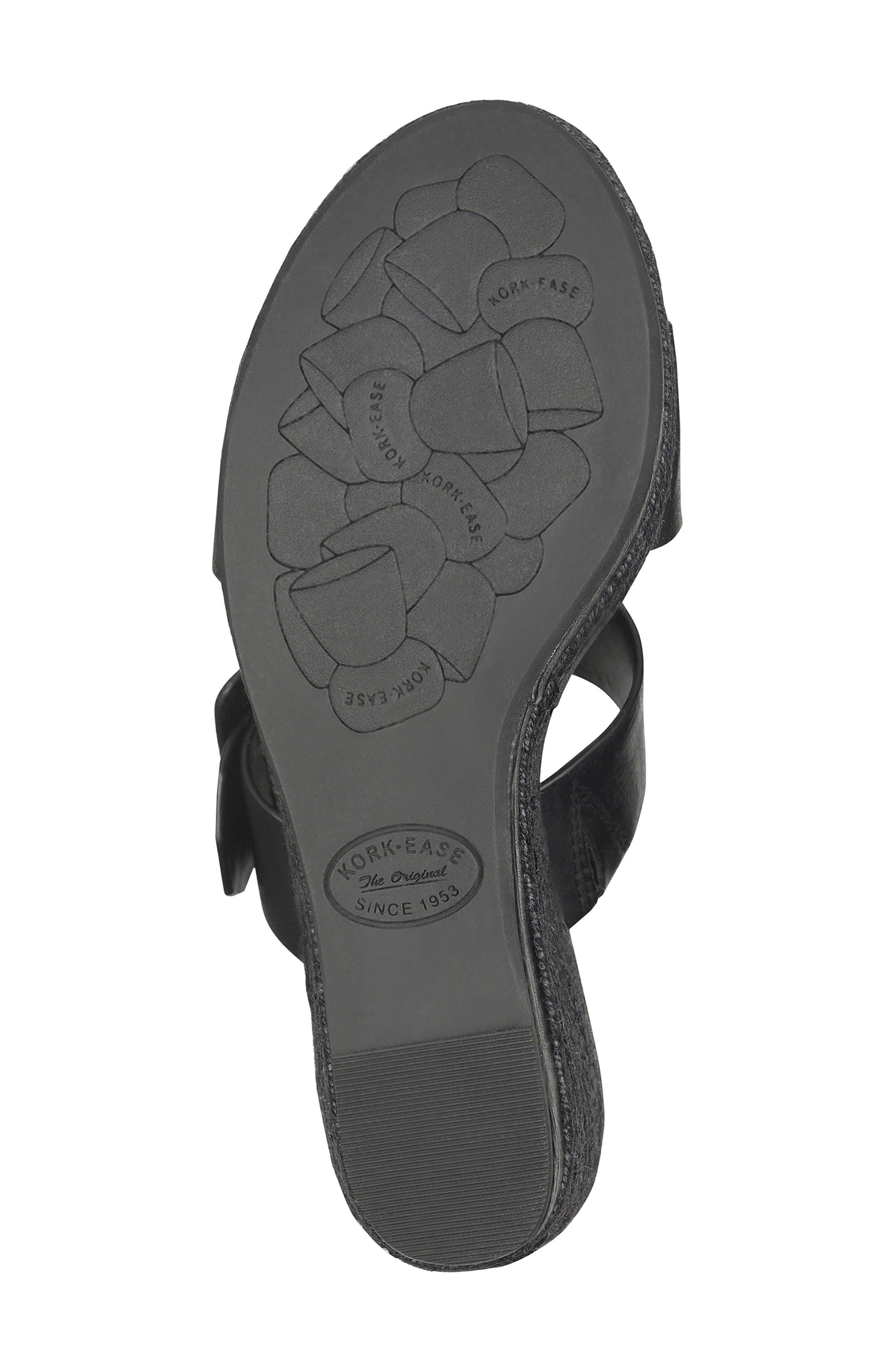 Kork-Ease<sup>®</sup> Raya Espadrille Platform Wedge Slide Sandal, Alternate, color, Black Fullgrain