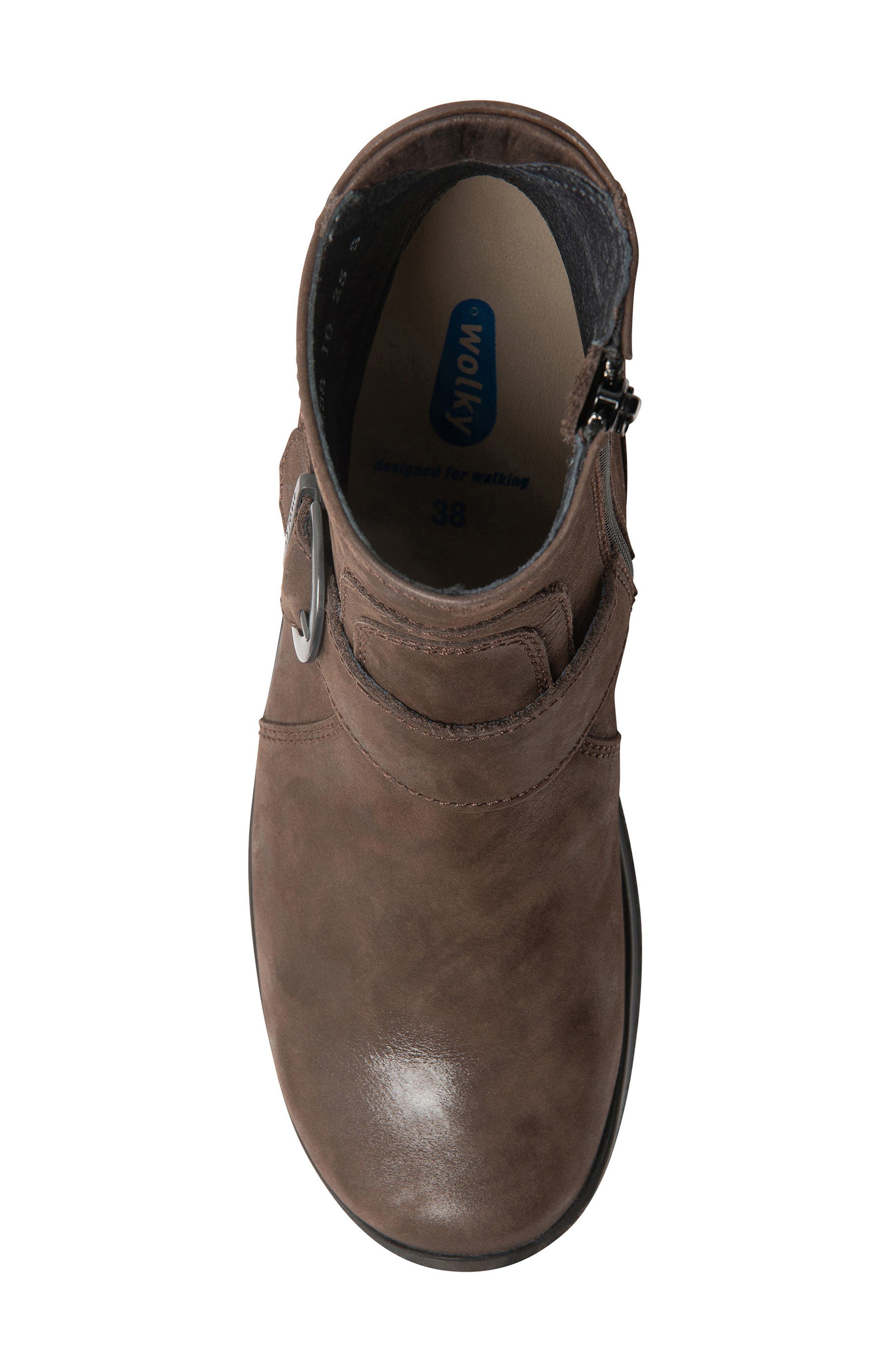 Okay Leather Bootie, Alternate, color, BROWN
