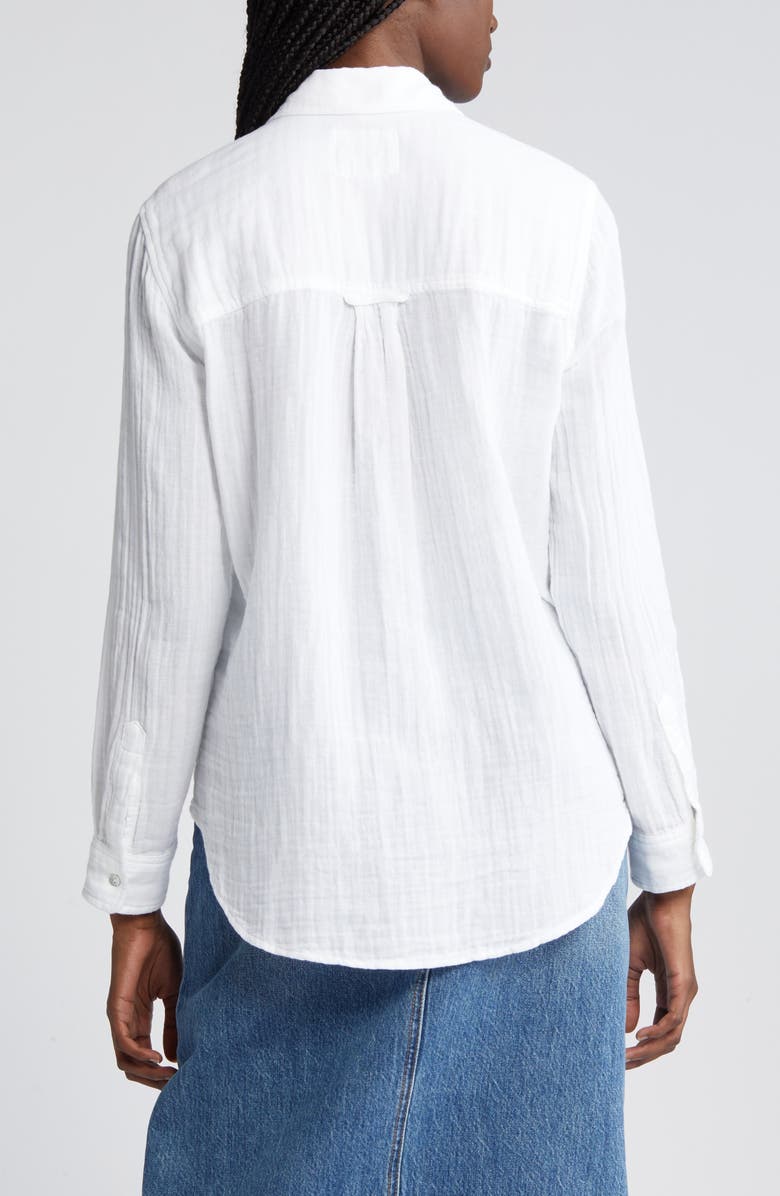 Rails Ellis Cotton Gauze Button-Up Shirt, Alternate, color, White