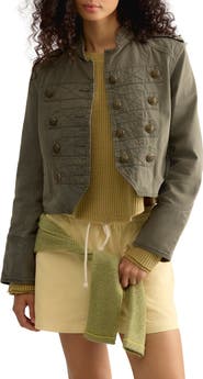 Free People Ryland Cotton & Linen Band Jacket