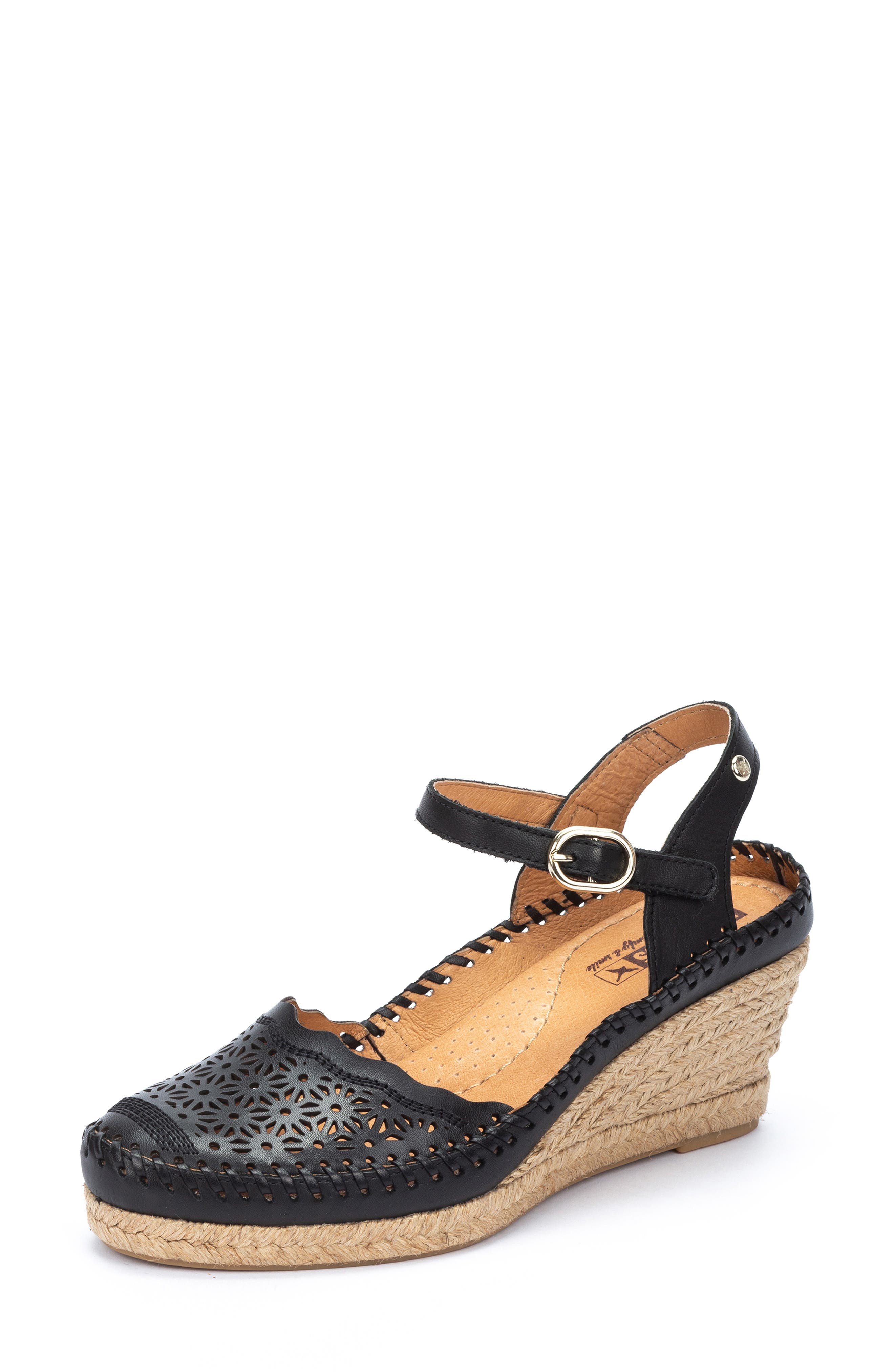 PIKOLINOS Vila Espadrille Wedge, Alternate, color, Black