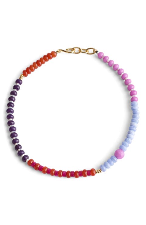 Semiprecious Stone Beaded Choker Necklace