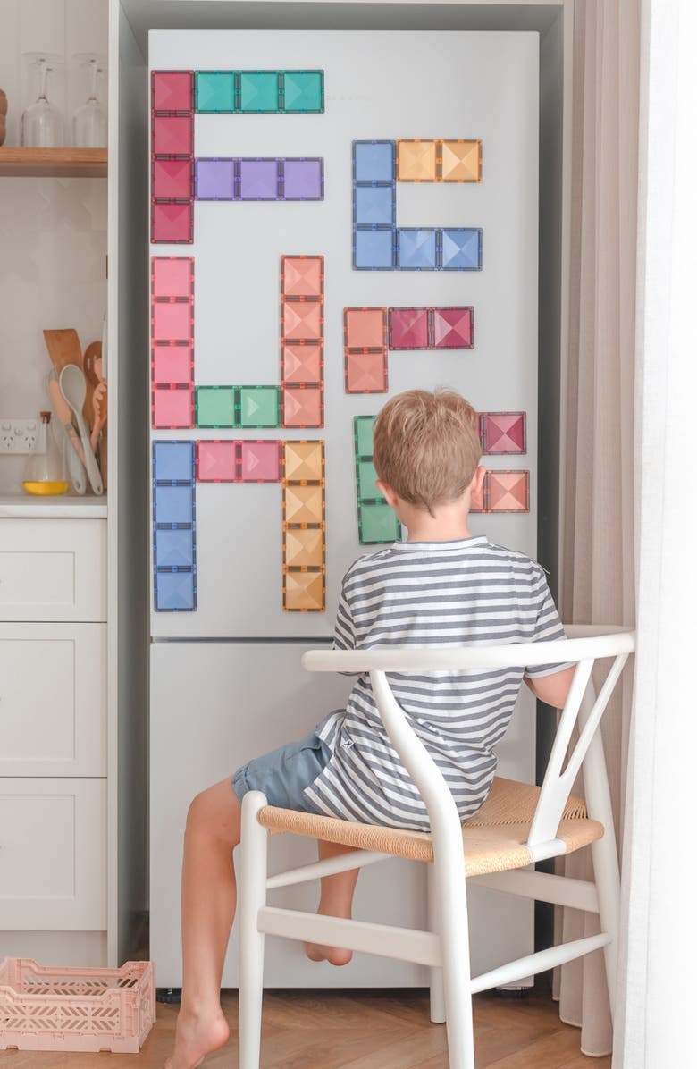 CONNETIX Kids' Pastel Magnetic Tiles 24-Piece Rectangle Pack, Alternate, color, Pastel