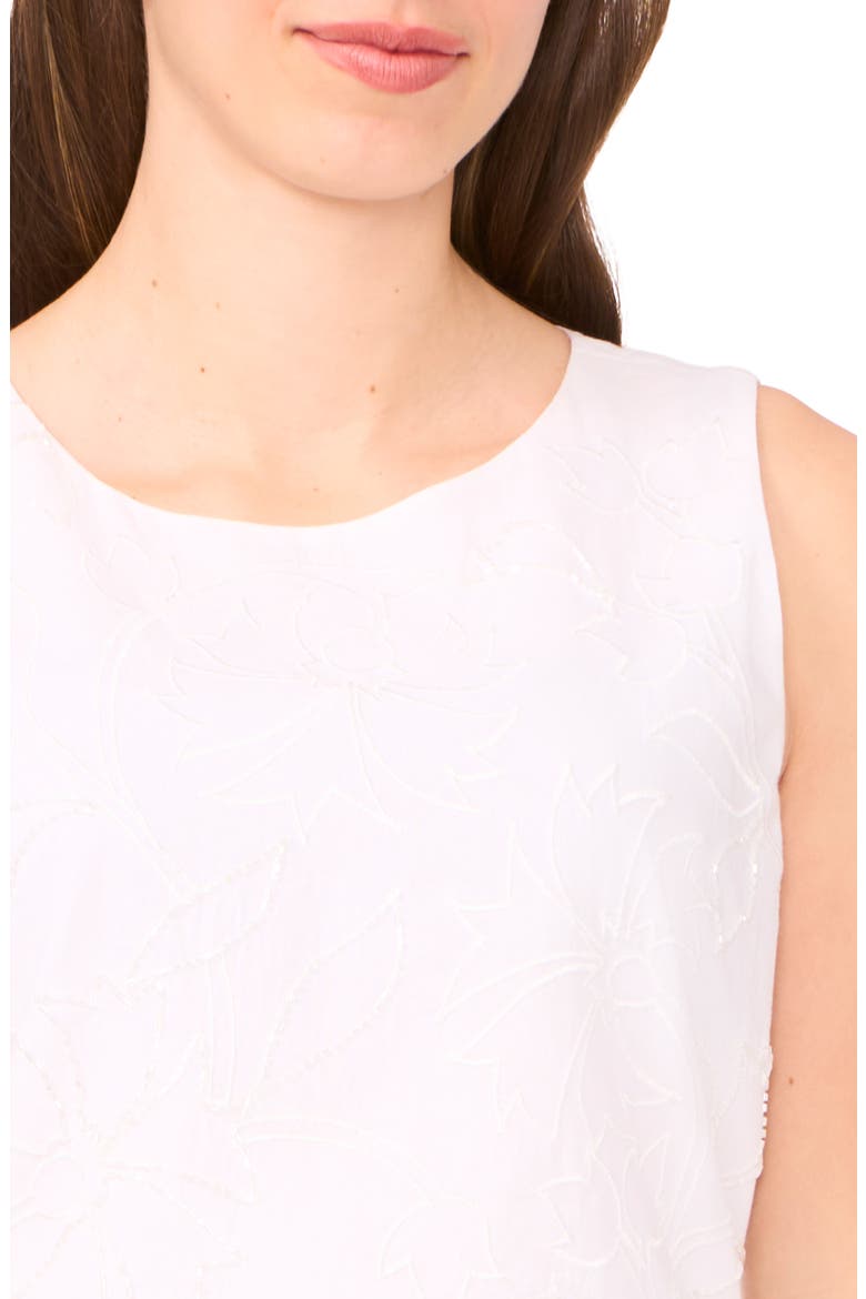 Beaded Embroidered Sleeveless Top, Alternate, color, BRIGHT WHITE