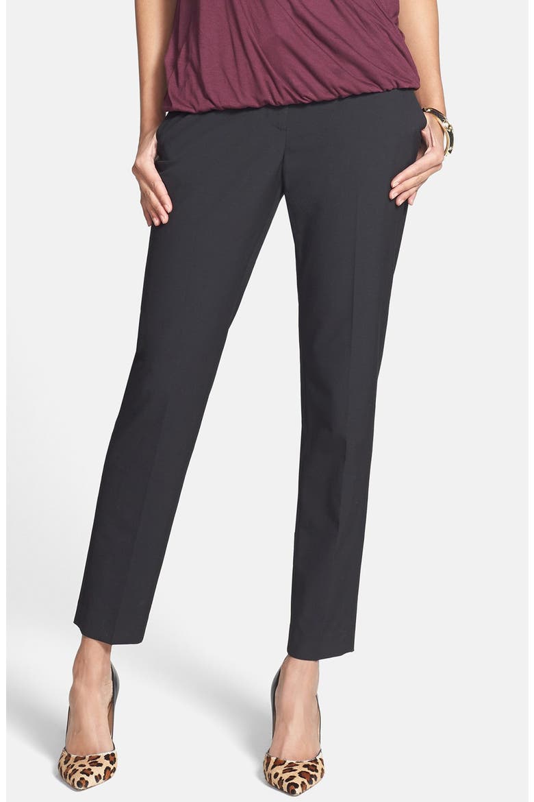 'Taylor' Skinny Ankle Pants, Alternate, color, BLACK