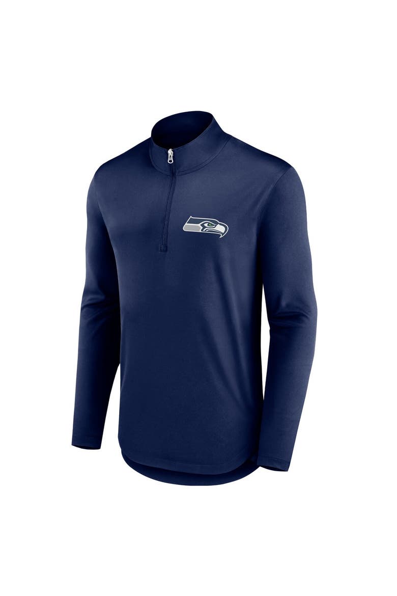 Men's Fanatics Branded College Navy Seattle Seahawks Quarterback Quarter-Zip Top, Alternate, color, Navy