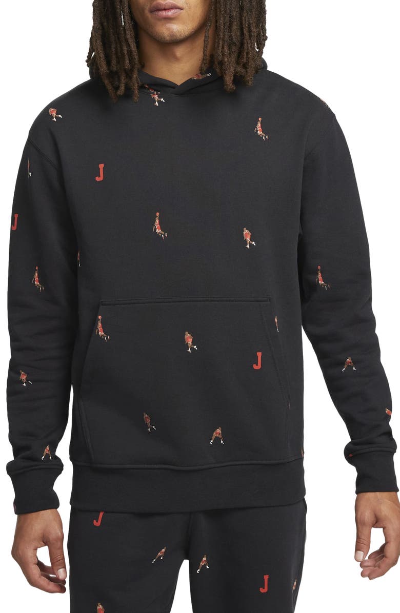 Jordan Essentials Graphic Fleece Hoodie, Main, color, 